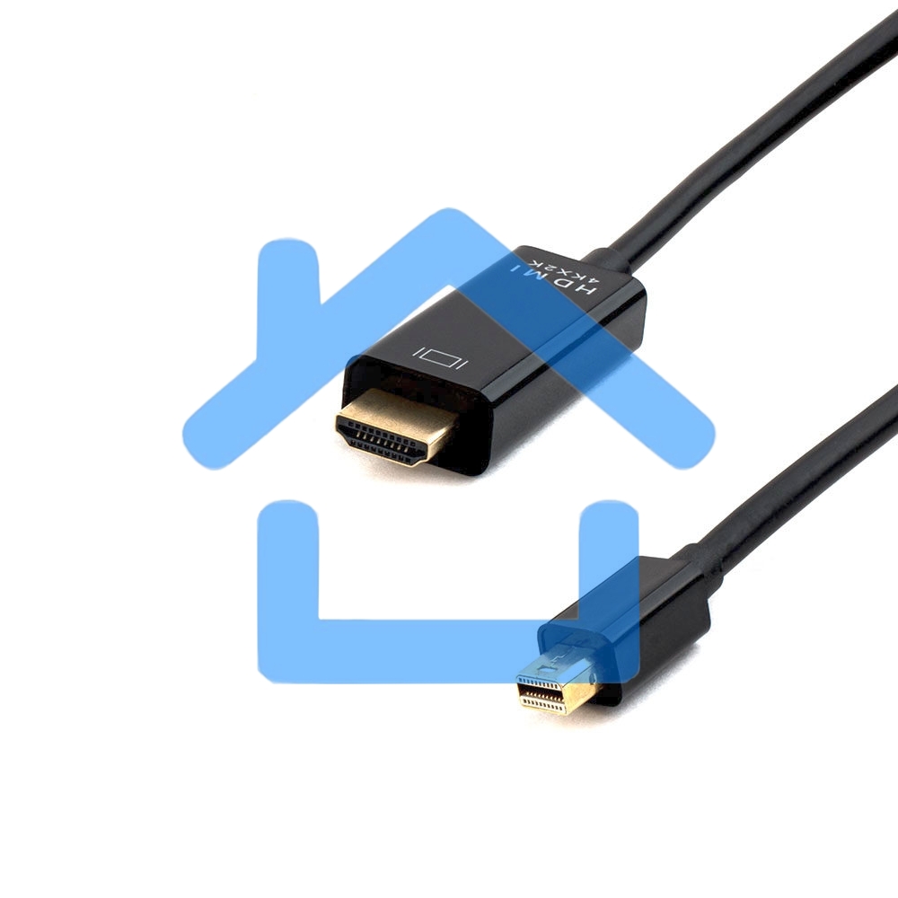 Кабель Cablexpert mDP-HDMI, 20M/19M, 1.8м, черный, позол.разъемы, пакет (CC-mDP-HDMI-6)