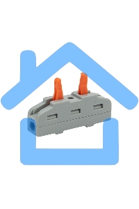Соединительная клемма многоразовая проходная 1 полюс, серая (0,08-4 мм²) (50 шт./уп.) Rexant