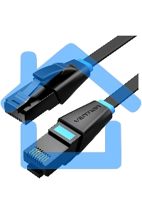Патч-корд Vention прямой UTP cat.6, RJ45 - 1,5м. плоский черный