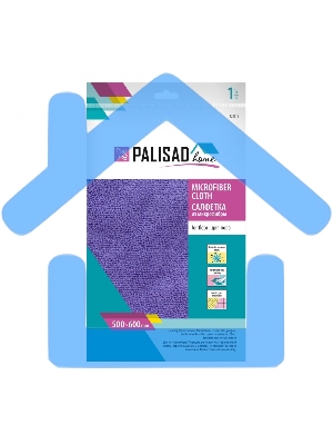 Салфетка из микрофибры для пола 500x600 мм, фиолетовая, HomePalisad
