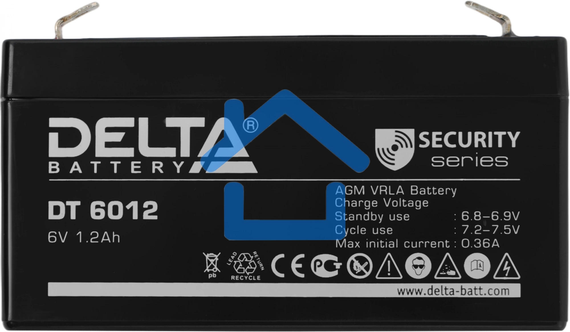 Батарея Delta DT 6012 (6V, 1.2Ah)
