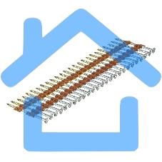 Гвозди для пнев. нейлера (оцинк.), длина - 50 мм, диам. - 2,9 мм, 2000 шт. Denzel