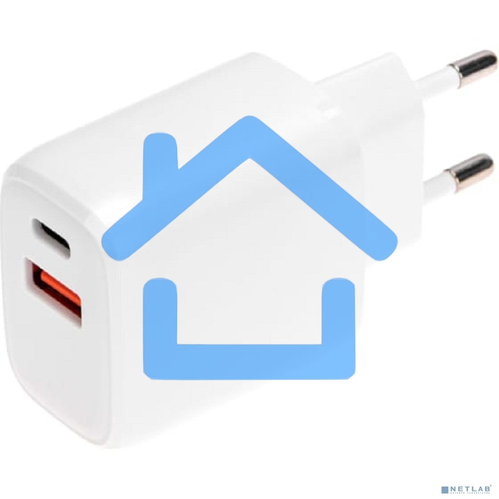 Сетевое зарядное устройство USB QC (20W) + Type C PD (20W), белый Rexant