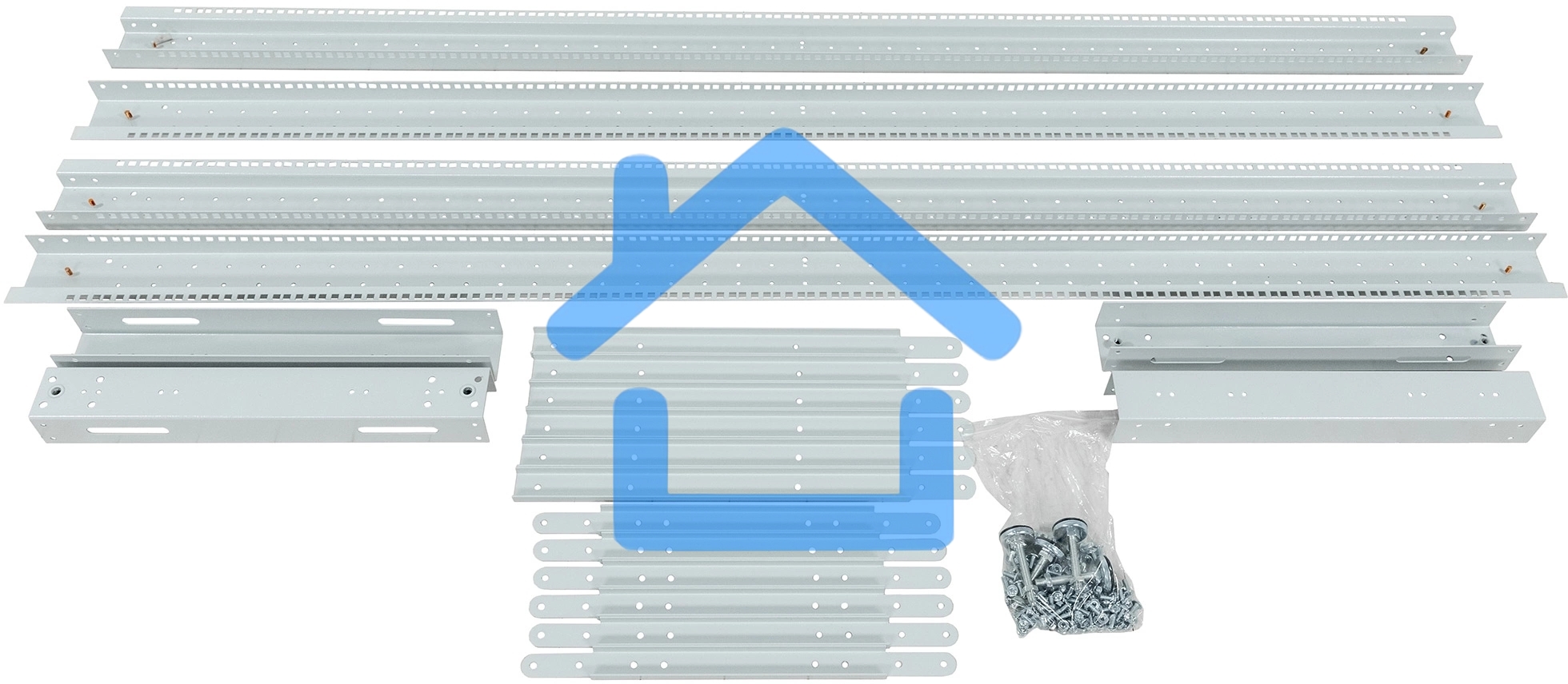 Стойка двухрамная NTSS NTSS-2POR24U/600-1000 24U 550ммx1000мм 600кг серый