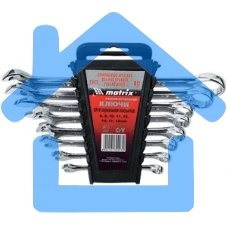 Набор комбинированных ключей Matrix (6-22 мм) 12 шт.