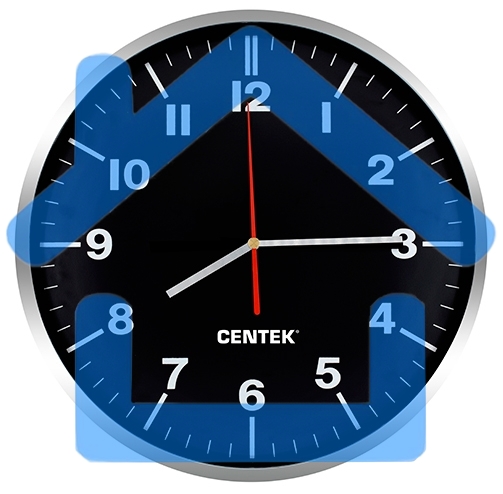 Часы настенные Centek СТ-7100 черный