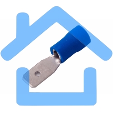 Клемма плоская изолированная штекер 4.8 мм 1.5-2.5 мм² (РПи-п 2.5-(4.8)/РПИп 2-5) синяя Rexant