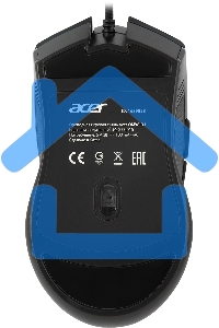 Мышь проводная Acer OMW131 черный, 6400 dpi, USB, кнопки - 7