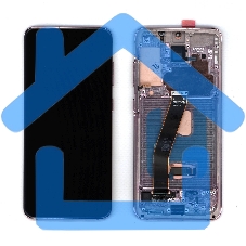 Дисплей для Samsung Galaxy S20 SM-G980F розовый с рамкой