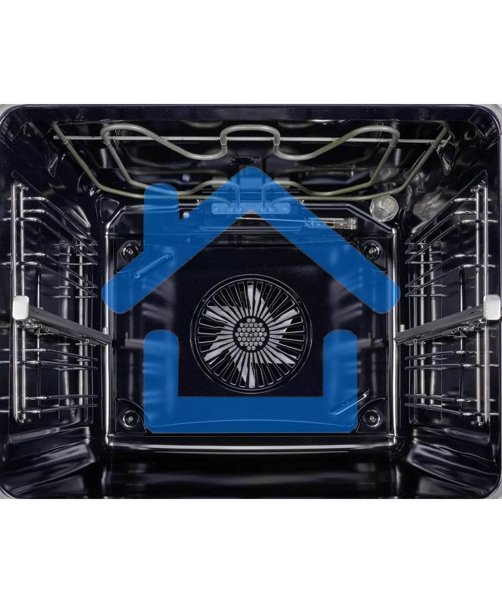 Встраиваемый духовой шкаф Kuppersberg HF 608 BX 80 л, High-Tech, 6 режимов, паровая очистка, черный, нерж. сталь