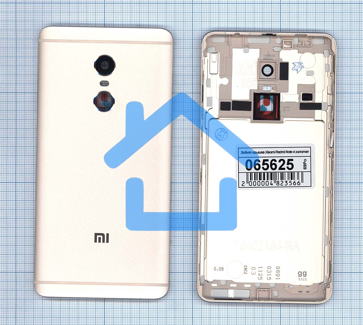 Задняя крышка для Xiaomi Redmi Note 4 золотая