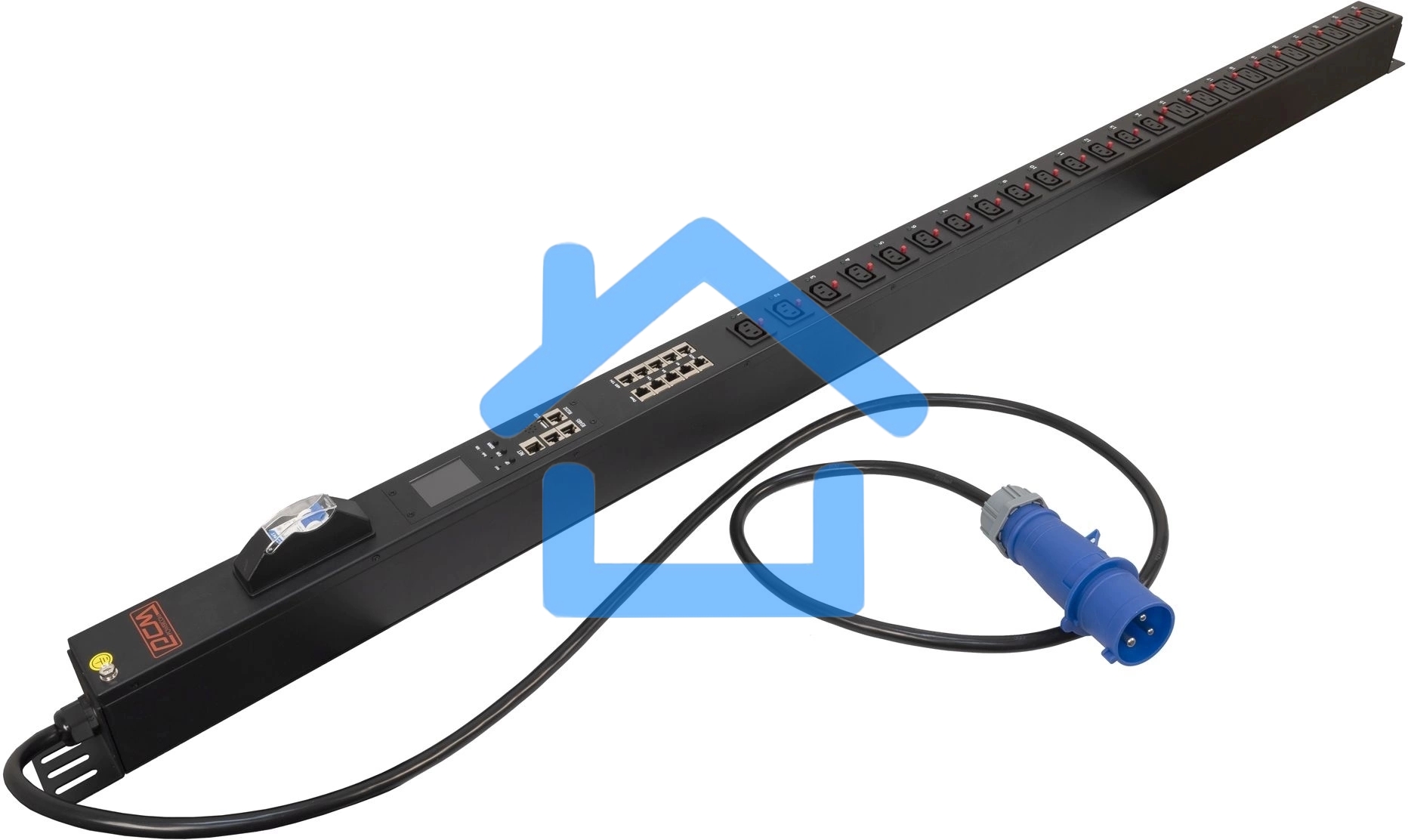 Блок распределения питания Powercom PDU-32AVMS24-14C3-10C9-1P