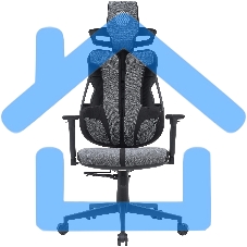 Кресло компьютерное Cactus CS-CHR-DUO-GYBK серый/черный