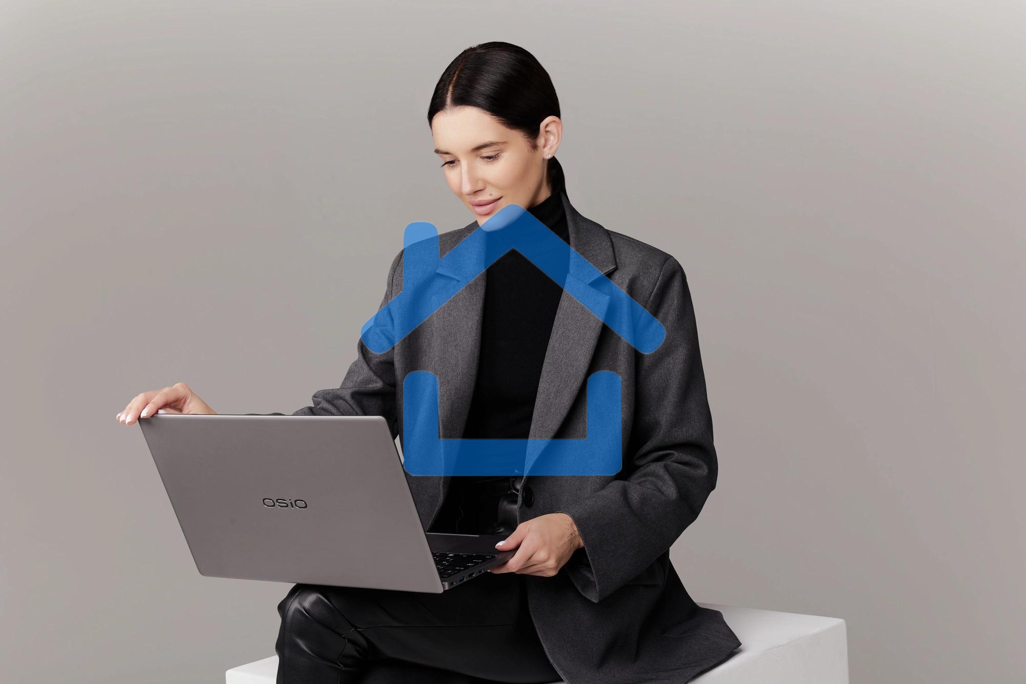 Ноутбук Osio FocusLine F160a-010 серый Ryzen 7 5700U 16Gb SSD1Tb 16.1