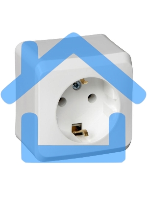 Розетка 1-м ОП Этюд 16А с заземл. белый SchE PA16-003B