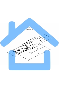 Клемма плоская изолированная штекер 4.8 мм 1.5-2.5 мм² (РПи-п 2.5-(4.8)/РПИп 2-5) синяя Rexant