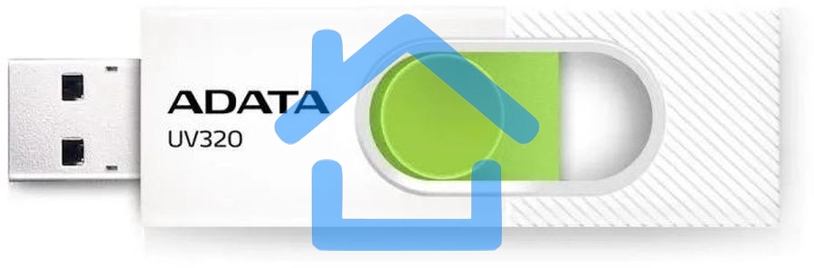 Флешка USB R/W ADATA R/W 32Gb ADATA UV320, USB 3.2, белый/зеленый