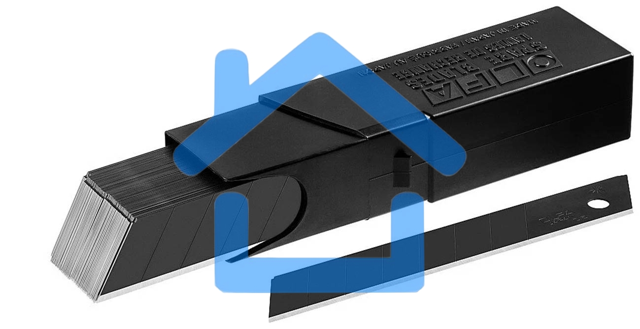Лезвие OLFA EXCEL BLACK сегментированное, 8 сегментов, 18 мм, 50 шт, в боксе