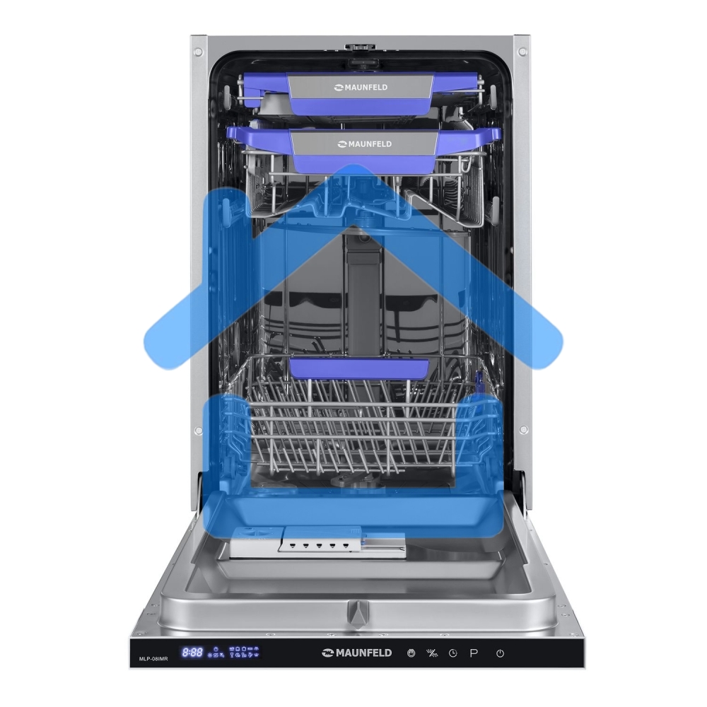Встраиваемая посудомоечная машина Maunfeld MLP-08IMR, черный, 44.5 см, 10 компл., 47 дБ, класс A++