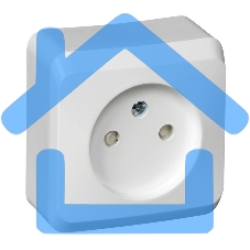 Розетка 1-м ОП Этюд 16А IP20 защ. шторки без заземл. белый SchE PA16-002B