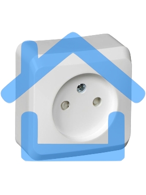 Розетка 1-м ОП Этюд 16А IP20 защ. шторки без заземл. белый SchE PA16-002B