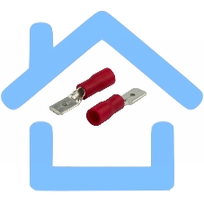 Клемма плоская изолированная штекер 4.8 мм 0.5-1.5 мм² (РПи-п 1.5-(4.8)/РПИп 1,25-5) красная Rexant