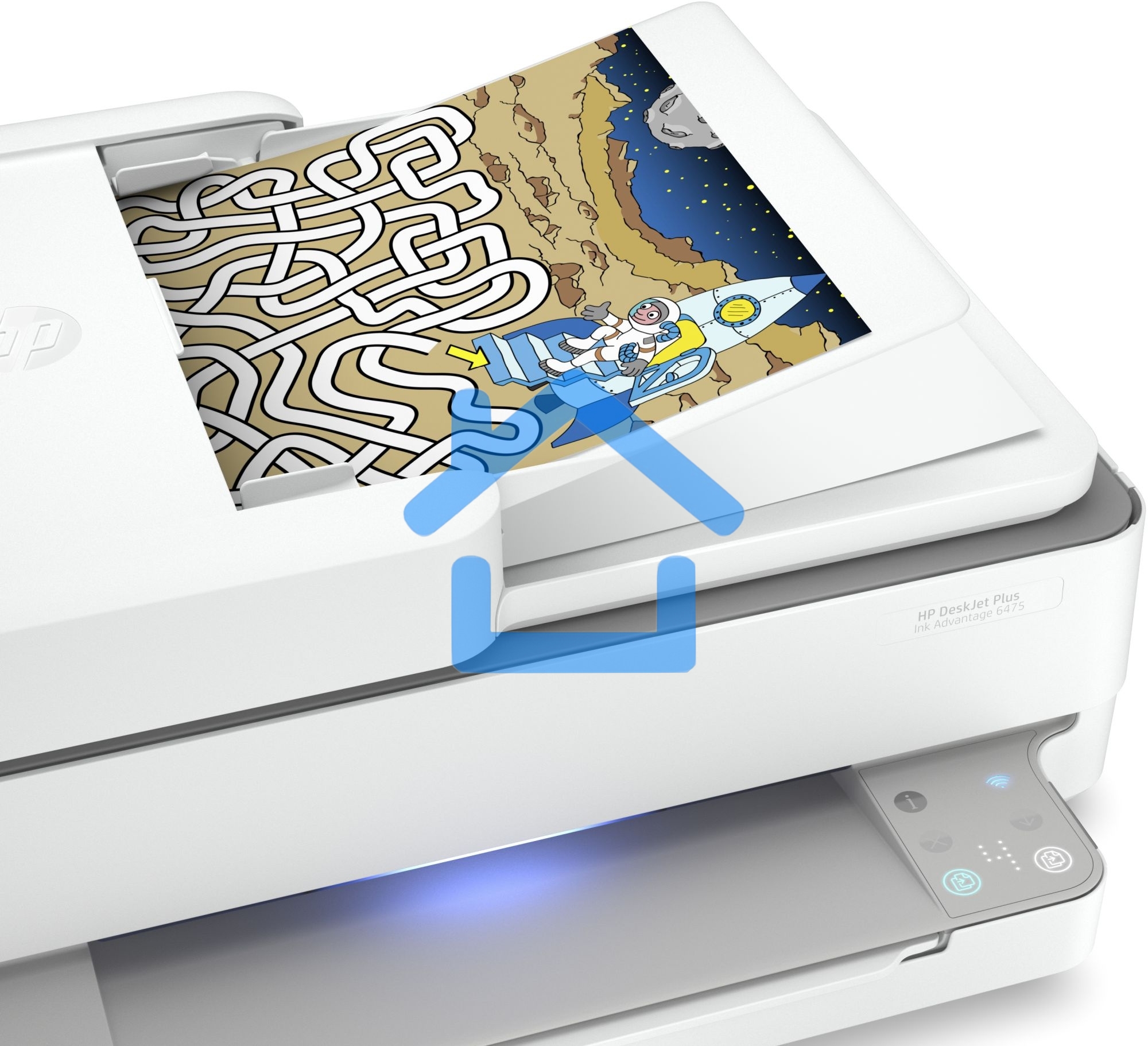 МФУ струйное HP DeskJet Ink Advantage 6475 (5SD78C), A4, цветной, печ. до 20 стр/мин. (ч/б) до 17 стр/мин. (цвет), скан. до 7 стр/мин. (ч/б) 3 стр/мин. (цвет), 1200x1200dpi, USB, Wi-Fi, Air Print