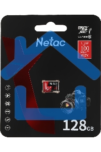 Флеш карта MicroSD card Netac P500 Extreme Pro 128Gb, retail version w/o SD adapter