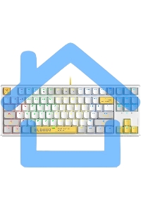 Клавиатура A4Tech Bloody S87 Energy (S87 USB ENERGY WHITE) проводная USB белый/желтый