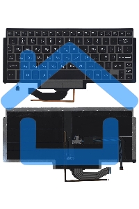 Клавиатура для ноутбука Toshiba Portege Z10t черная с серой рамком и указателем