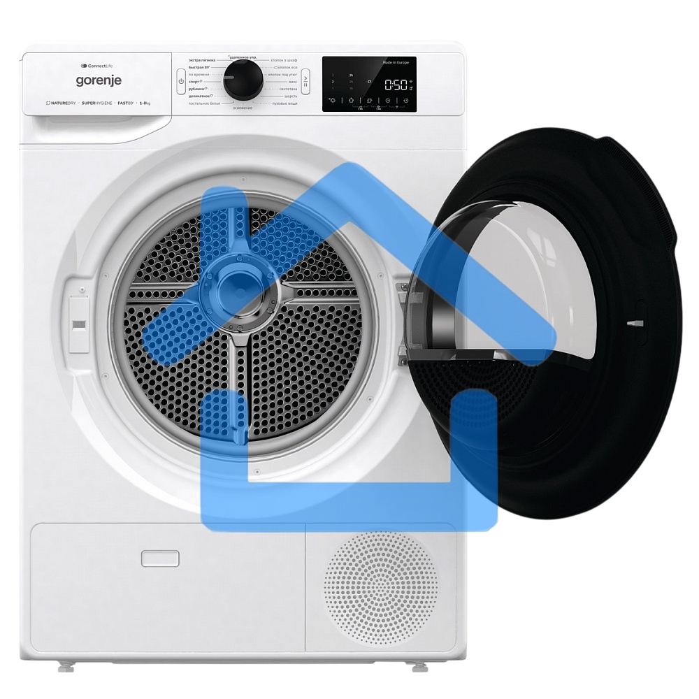 Сушильная машина Gorenje DGPNE82GNLW белый, 8 кг, сушка - конденсационная, программ - 16, 60 x 85 x 62.5 см
