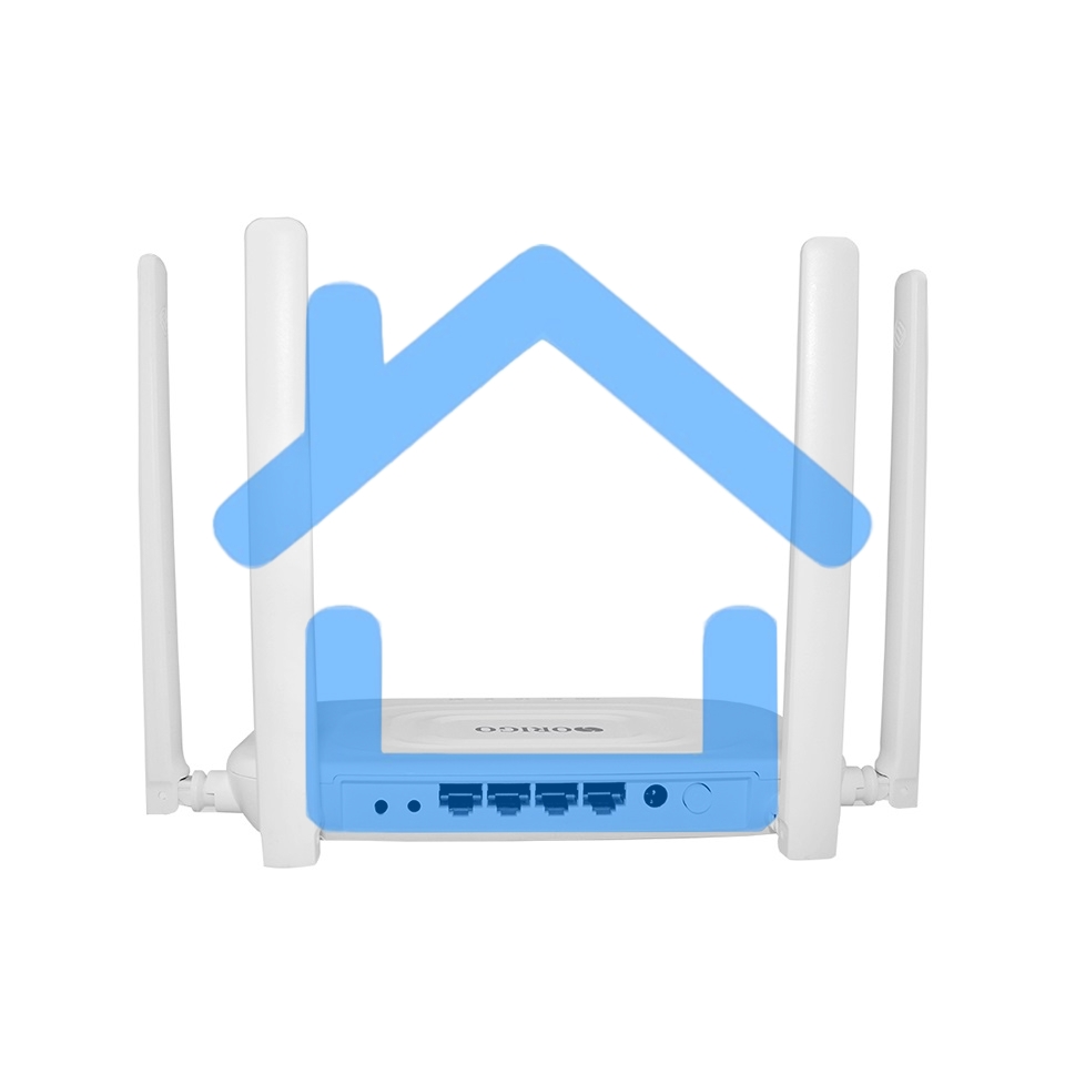 Беспроводной двухдиапазонный маршрутизатор AC1200, 1x100Base-TX WAN, 3x100Base-TX LAN, 4 внешние антенны 5 dBi
