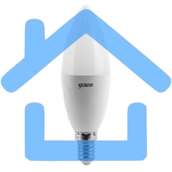 Лампа светодиодная GAUSS 103101107LED Candle E14 6.5W 2700К