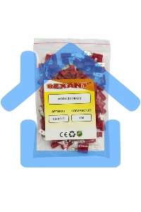 Клемма плоская изолированная штекер 4.8 мм 0.5-1.5 мм² (РПи-п 1.5-(4.8)/РПИп 1,25-5) красная Rexant
