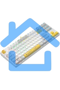 Клавиатура A4Tech Bloody S87 Energy (S87 USB ENERGY WHITE) проводная USB белый/желтый