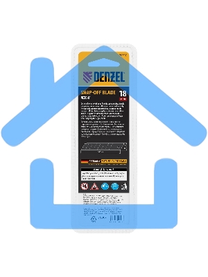 Лезвия Denzel 18 мм, нерж. сталь 440, 0,5 мм, 5 штук