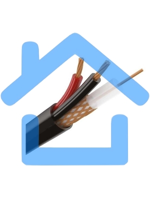 Кабель КВК-П-1.5+2х0.5 наруж.Ч бухта (м) Rexant 01-4013