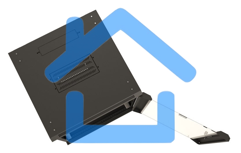 Шкаф настенный Hyperline TWB-1245-GP-RAL9004 19-дюймовый (19