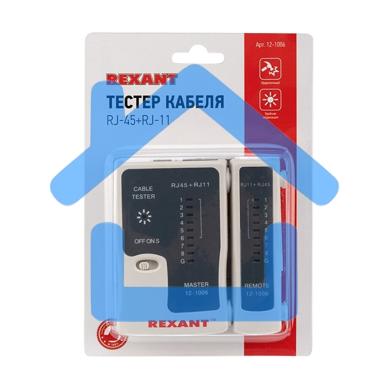 Тестер кабеля RJ-45+RJ-11 468 Rexant