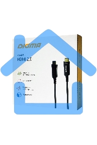 Кабель аудио-видео Digma HDMI 2.0 AOC HDMI (m)/HDMI (m) 50м. позолоченные контакты черный