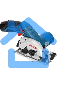 Пилы электрические сабельные, ленточные, Лобзики Bosch GKS 10,8 V-LI 06016A1001 Пила циркулярная аккумуляторная диаметр диска 85мм, скорось вращения 1400 об/мин,напряжение аккум 10.8 В,емкость аккум 2А*ч,вес 1.2кг