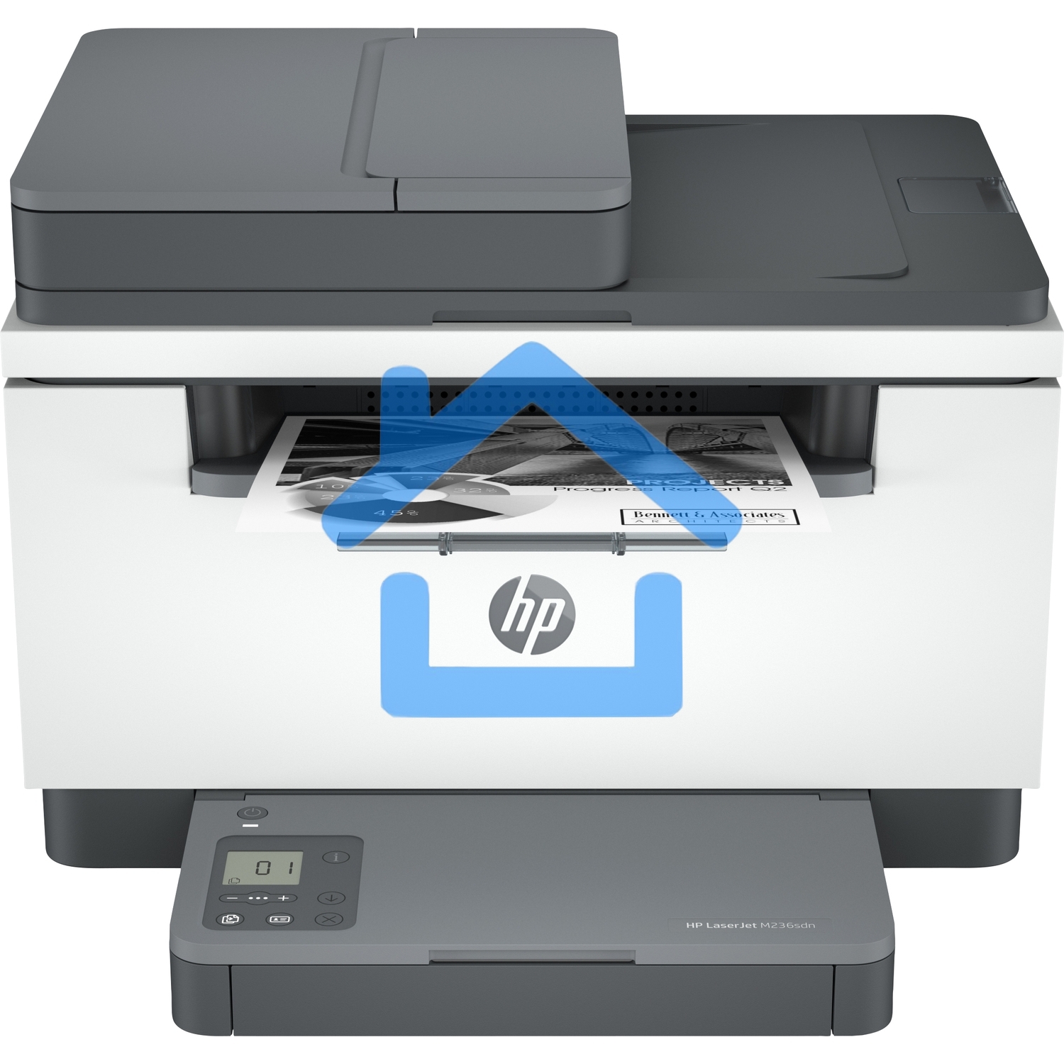 МФУ лазерное HP LaserJet M236sdw (9YG09A), A4, ч/б, печ. до 29 стр/мин., скан. до 19 стр/мин. (ч/б) 10 стр/мин. (цвет), 600 x 600 dpi, USB, RJ-45, Wi-Fi, BlueTooth, Air Print, Mopria