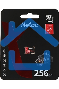 Флеш карта NeTac Карта памяти Netac MicroSD P500 Extreme Pro 256Gb, Retail version card only