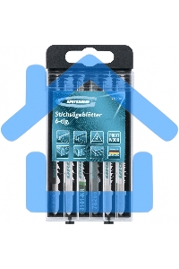 Набор полотен GROSS для электролобзика по дереву, 6шт., Profi, пластиковый кейс GROSS 78290