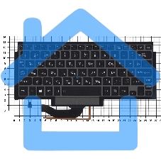 Клавиатура для ноутбука Toshiba Portege Z10t черная с серой рамком и указателем