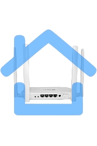 Беспроводной двухдиапазонный маршрутизатор AC1200, 1x1000Base-T WAN, 3x1000Base-T LAN, 4 внешние антенны 5 dBi