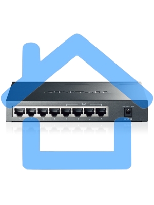 Коммутатор TP-Link SMB TL-SG1008P Коммутатор 8-port Gigabit Switch с 4 портами РоЕ