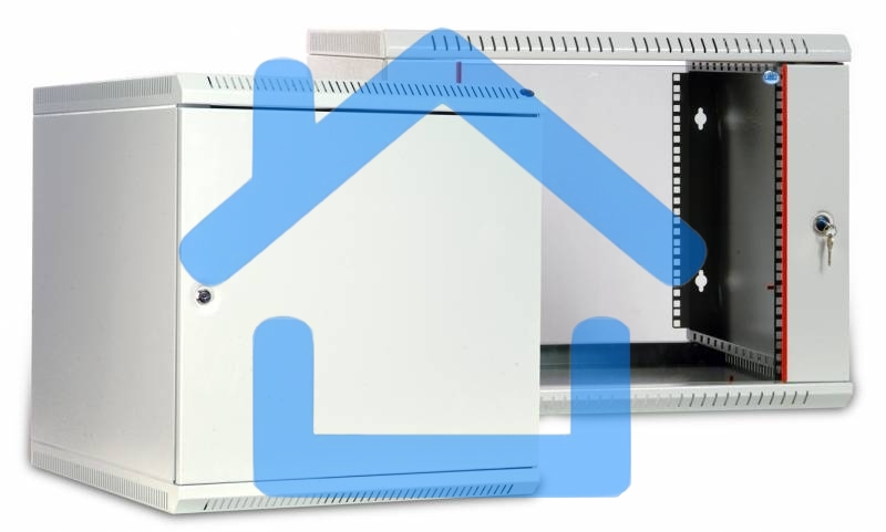 Шкаф телеком. настенный разборный 15U (600х520) дверь стекло (ШРН-Э-15.500) (1 коробка)