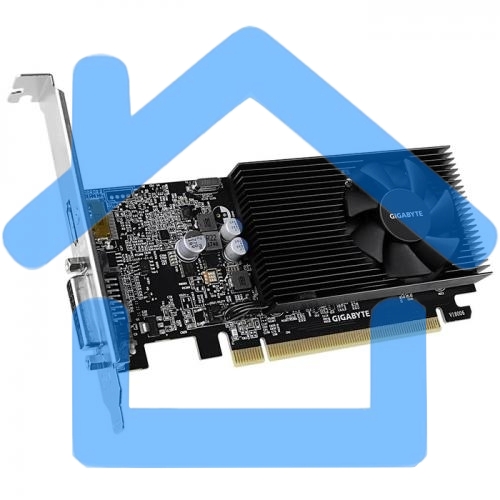 Видеокарта Gigabyte GV-N1030D4-2GL NVidia GeForce GT 1030, 2Gb DDR4/64-bit, PCI-Ex16 3.0, DVI-Dx1, HDMI2.0bx1, LP, 2-slot cooler, Retail