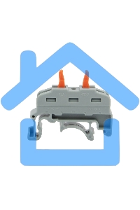 Клемма соединительная многоразовая проходная 1 полюс с креплением на DIN-рейку (0,08-4 мм²), серая (25 шт./уп.) Rexant